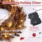 24" Artificial Christmas Wreath Pre-Lit with 105 Branch Tips and 35 LEDs